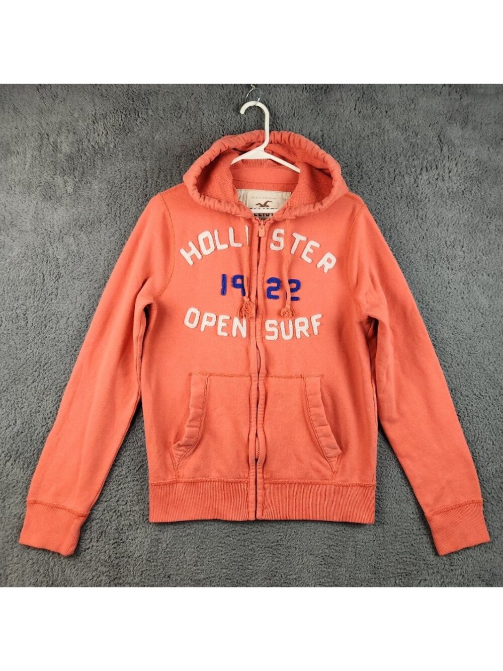 Y2K Hollister Surf Full Zip Hoodie Womens Large Sweatshirt Jacket Mallcore Prep